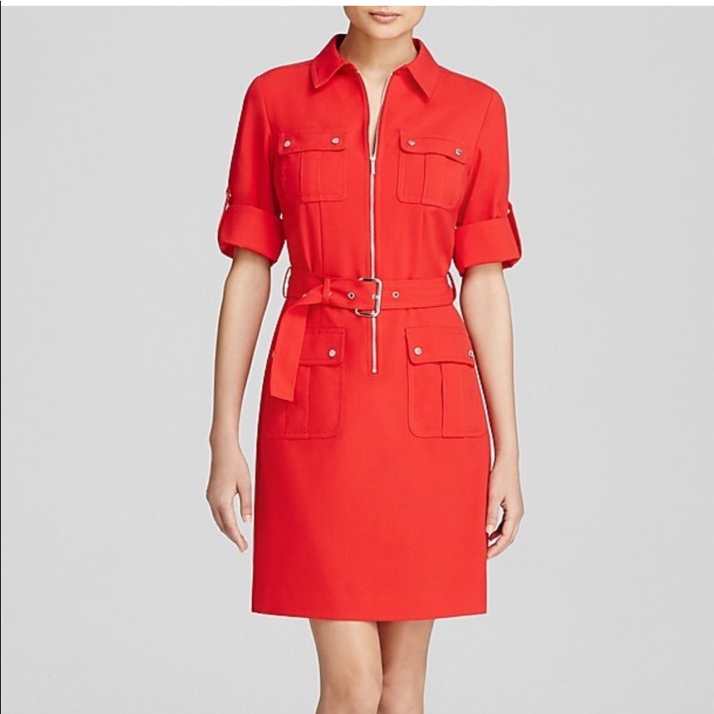 Michael Kors Red Belted Dress - NO BELT